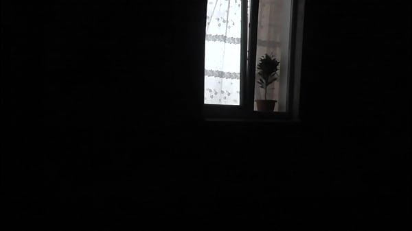 Voyeur. Peeping through windows. Outdoors random passerby looking into bedroom and filming naked Milf